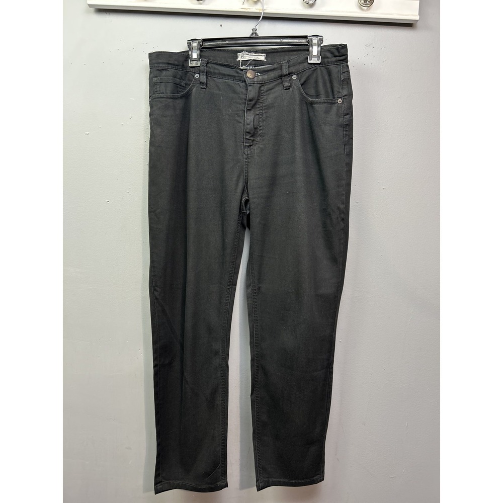 Free People Pants‎ Women 30 Black Straight Leg High Rise Stretch Denim 11043
